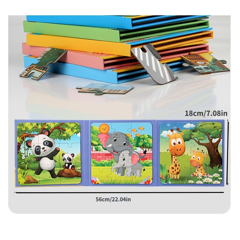 Early Education Puzzle Folding Puzzle Book for Children