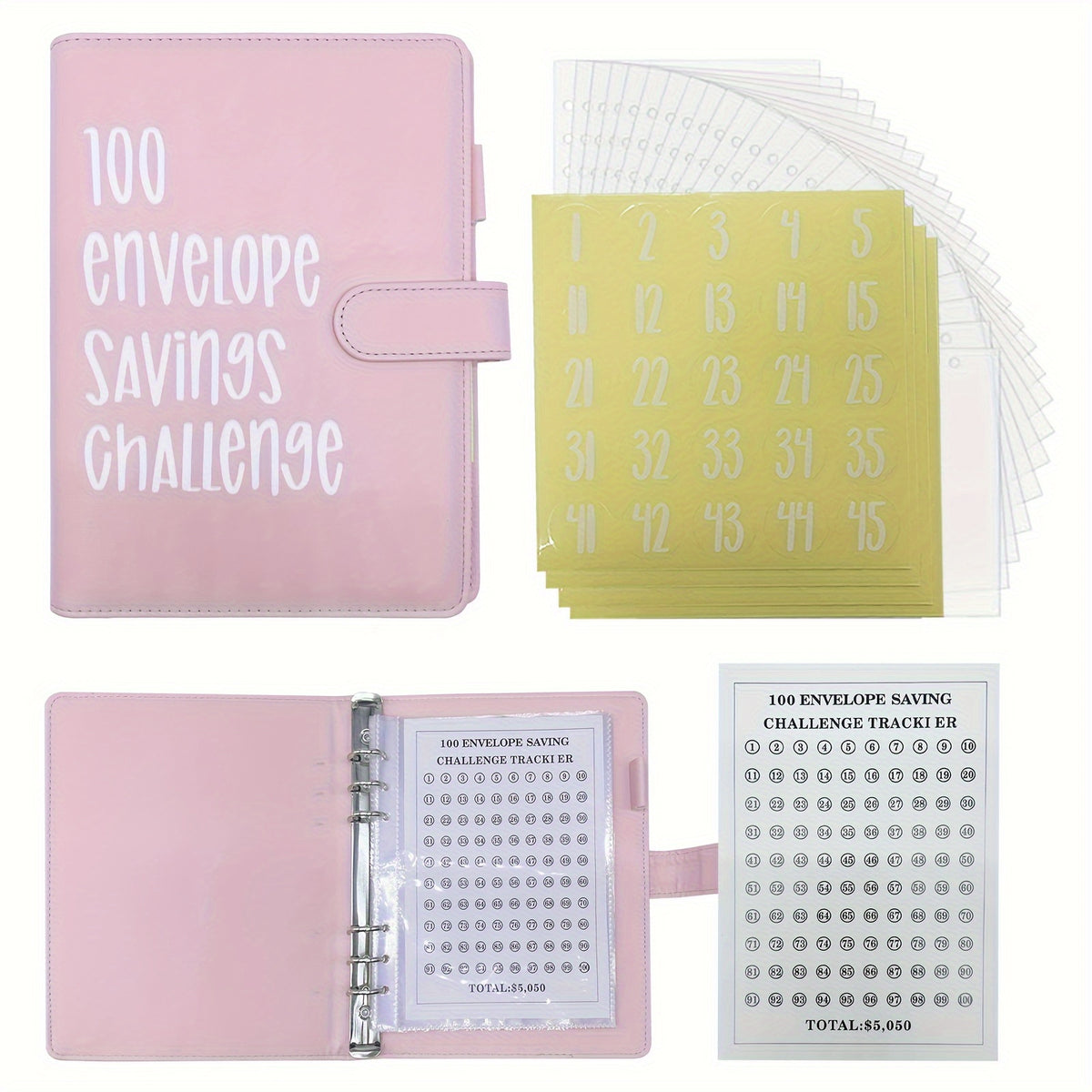 100 Envelopes Money Saving Challenge Savings Challenges Book With Envelopes