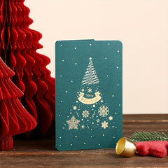 10pcs Vintage Christmas Stamping Greeting Card Business Thanksgiving Card