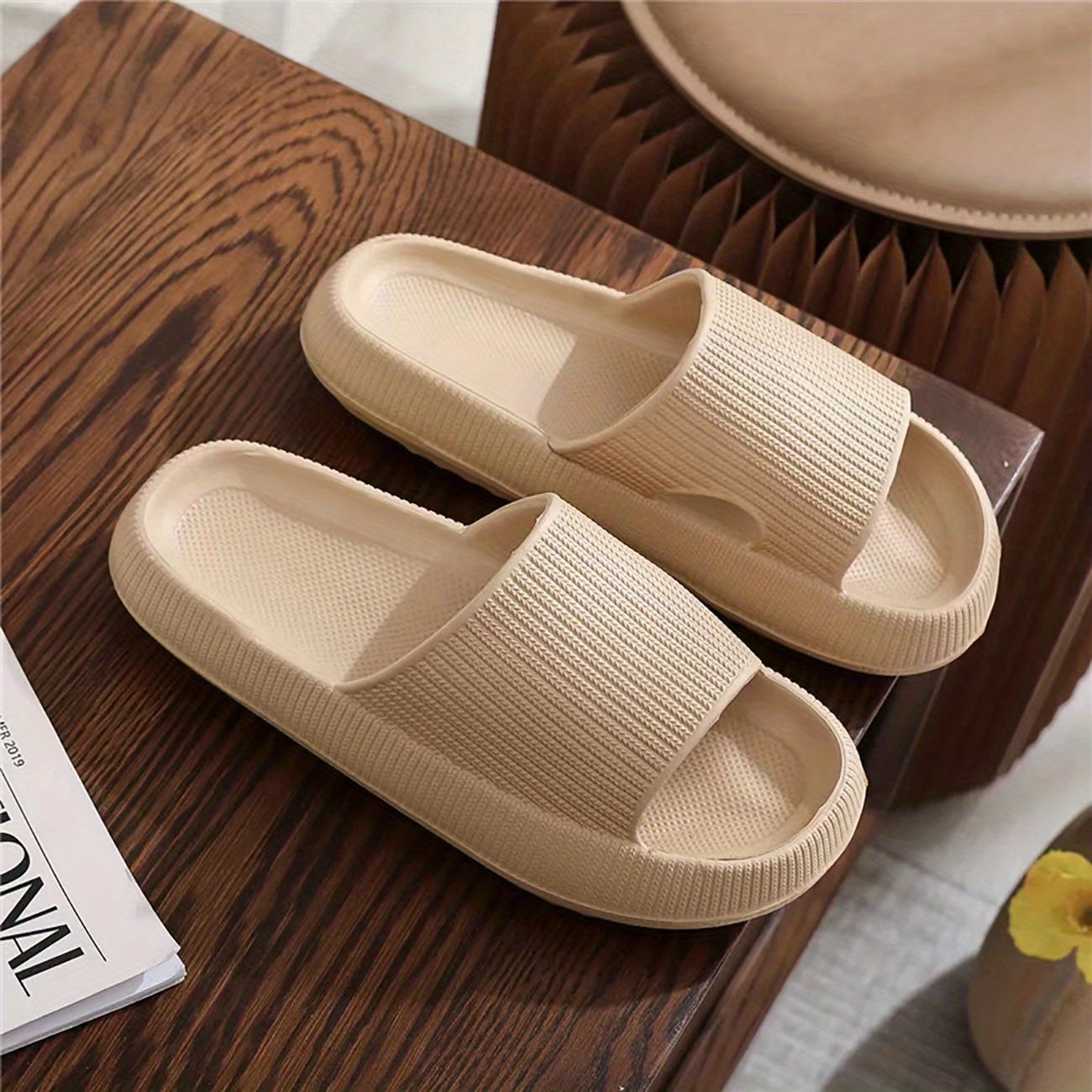 Men's Lightweight Comfy Household Slides, Assorted Colors
