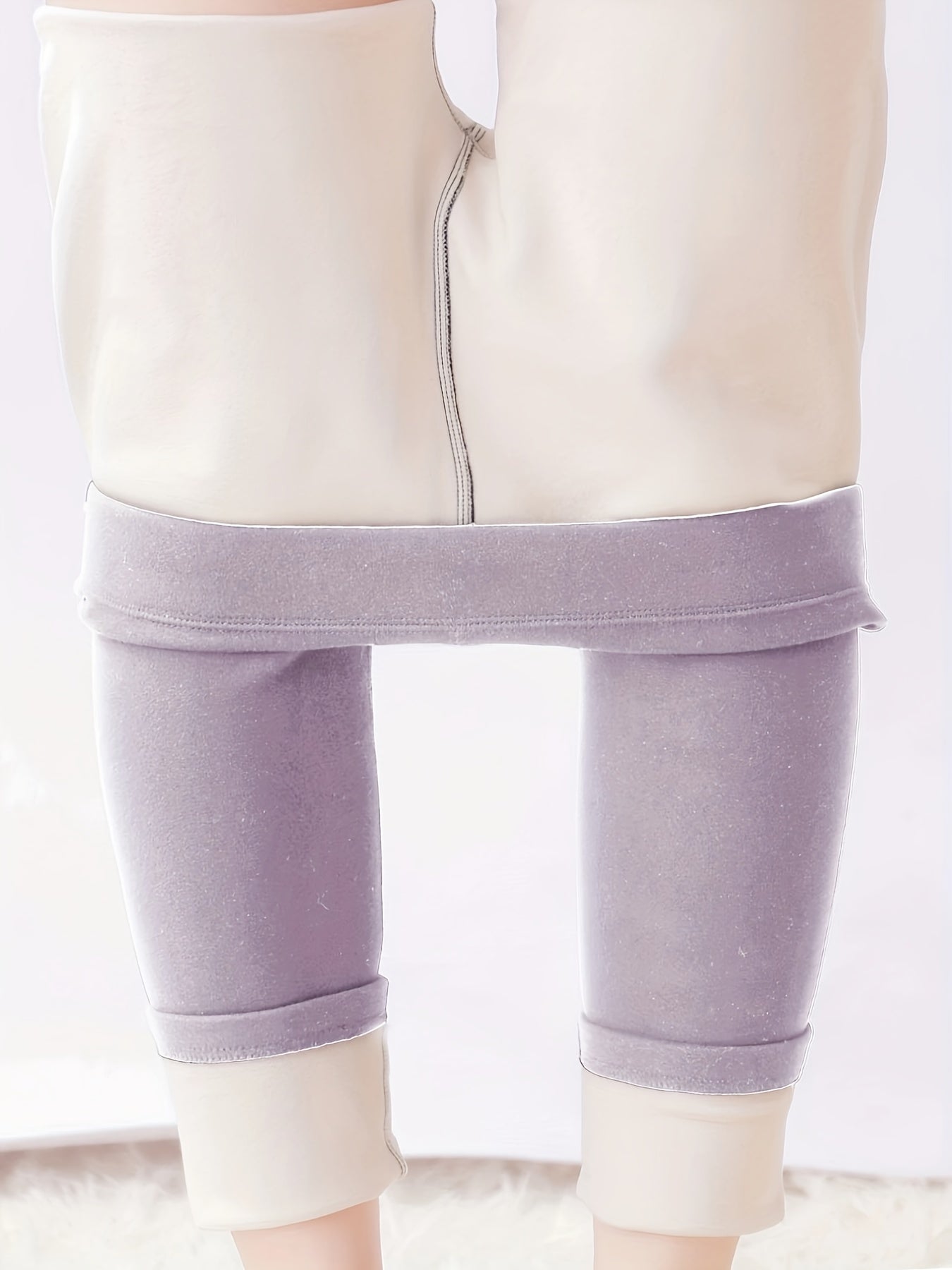 Plush Lined Thermal Pants Soft & Comfy Slim Elastic Tights