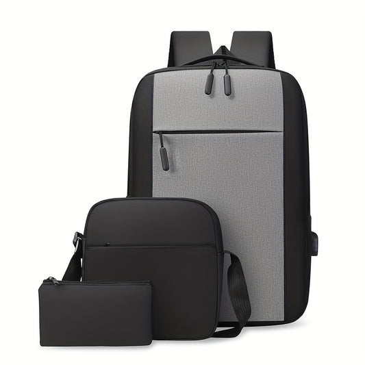 Set of 3 Men's Backpack Computer Bags
