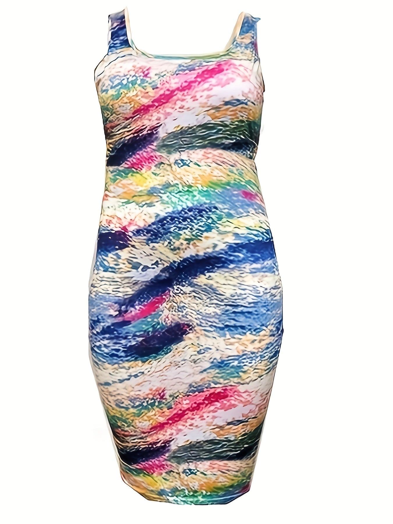  Tie Dye Bodycon Midi Dress