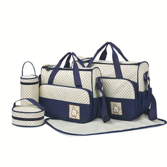 Stylish Waterproof Mommy Bag 5-Piece Set