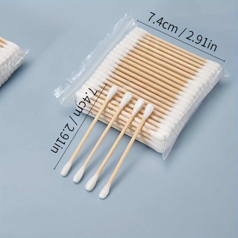 Double Sided Cotton Swabs Long Wooden Handle - 1000pcs