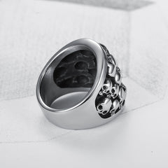Punk Hip Hop Skull Head Ring Stainless Steel Party Accessory