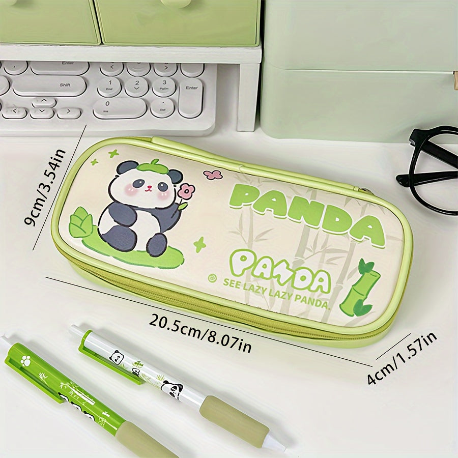 Cute Panda Pencil Case - Large Capacity Portable Pencil Bag