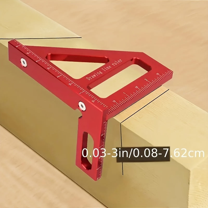 Precision Woodworking Square Protractor Miter Triangle Ruler