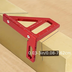 Precision Woodworking Square Protractor Miter Triangle Ruler