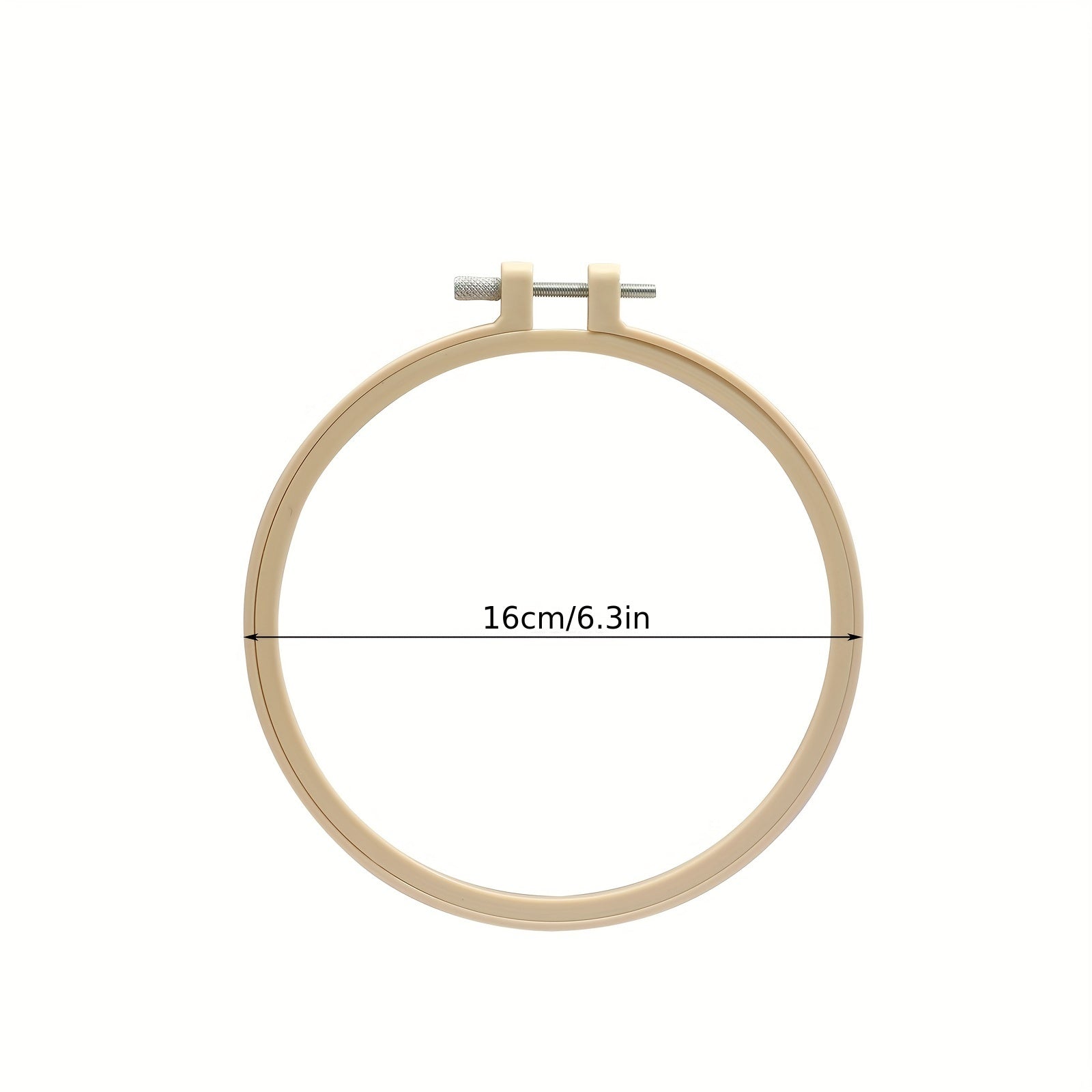 5pcs Round Bamboo Embroidery Hoop Wooden Embroidery Hoop Adjustable
