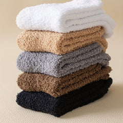 5 Pairs Plus Size Plush Sleeping Winter Warm Mid Calf Socks