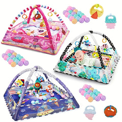 Tummy Time Activity Mat for Kids Play Gym Mat Sensory Development