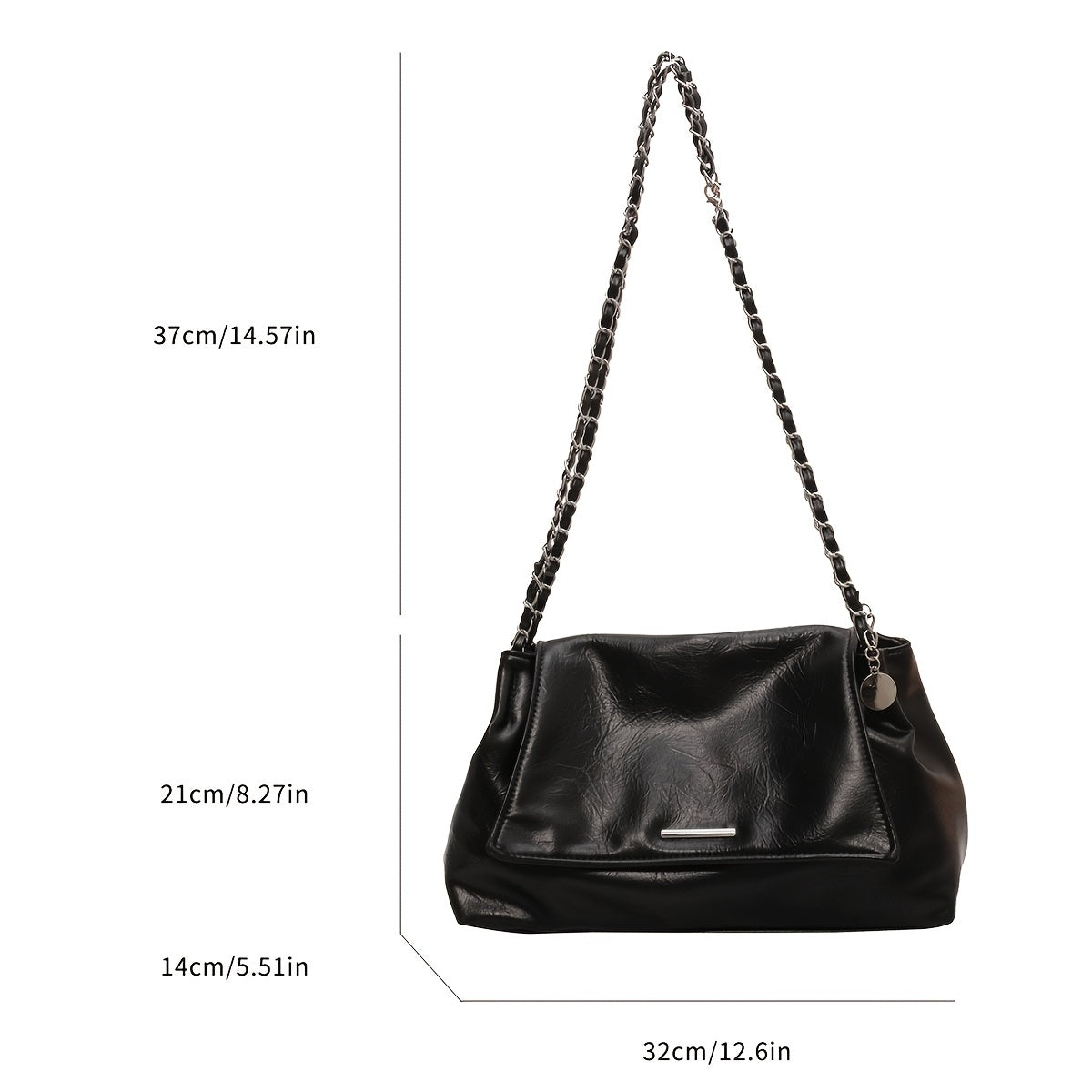Vegan Crossbody Bag PU Hobo Bag Women's Stylish Handbag