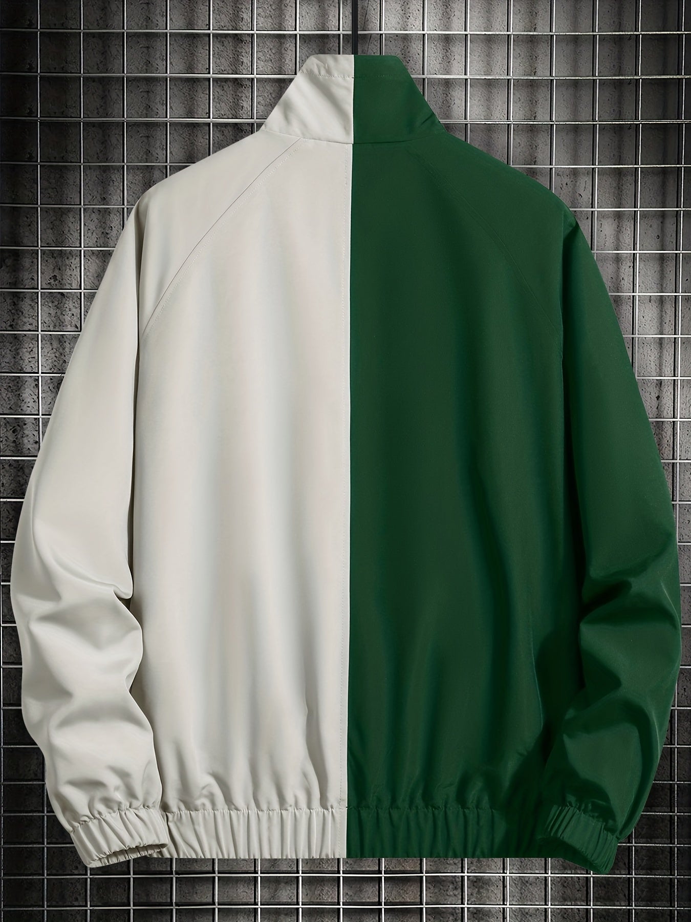 Men's Casual Stand Collar Zip Up Jacket For Spring Fall Outdoor