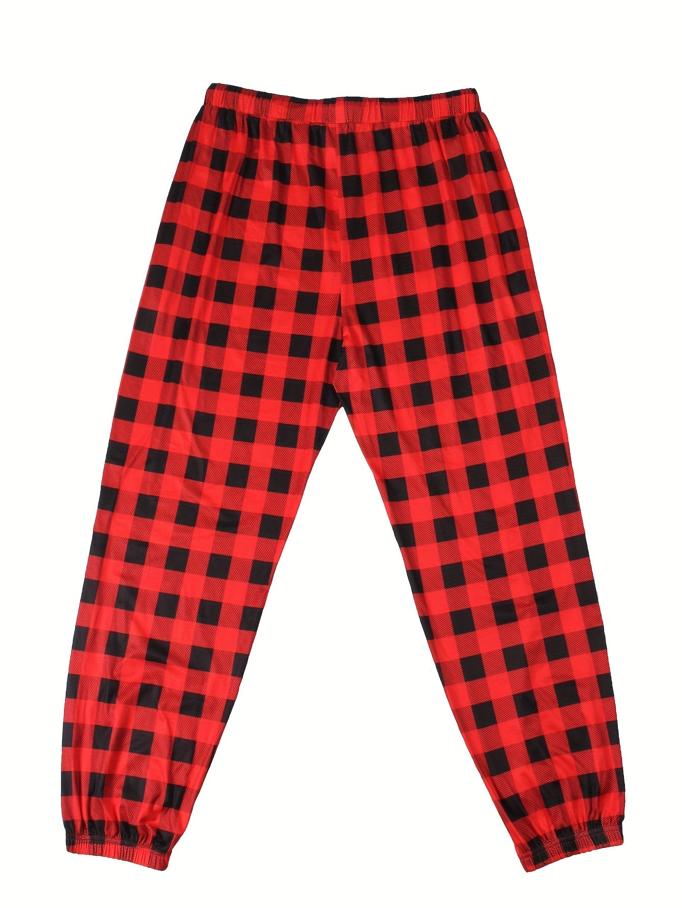  Gingham Print High Rise Tapered Leg Trousers