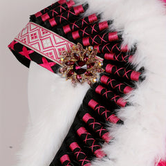 Vibrant Pink Feather Headband Party Accessory
