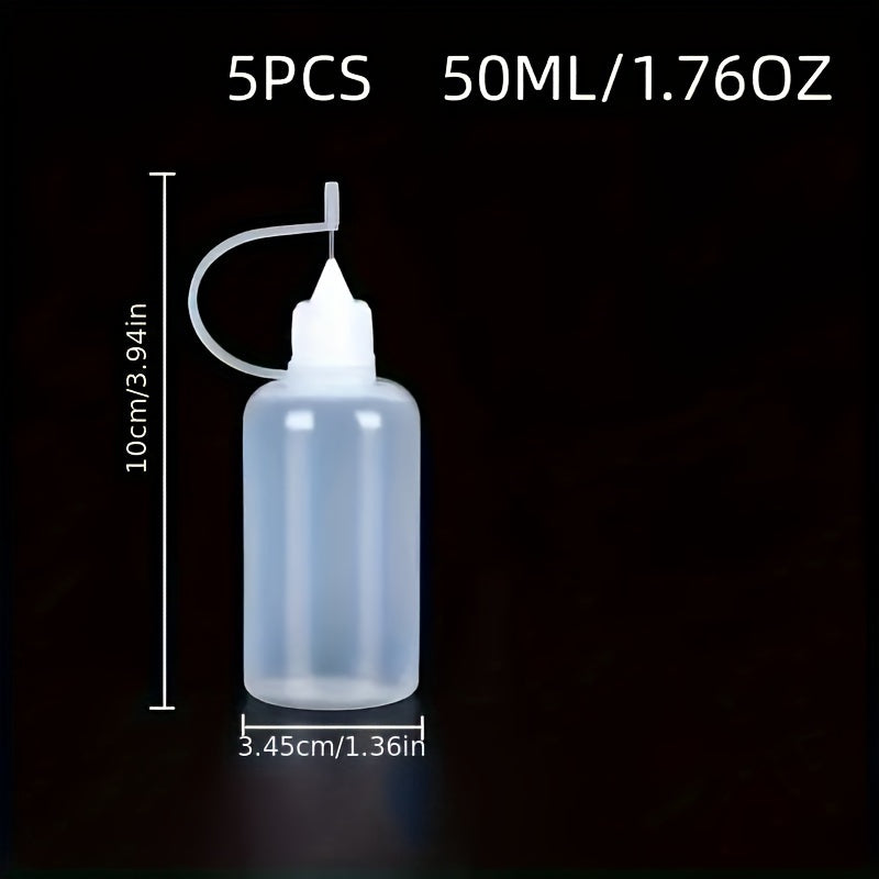 5pcs Squeeze Bottle w/ Needle Tip Glue Bottle DIY Craft Tool