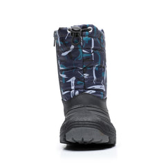 Boy's High Top Snow Boots with Side Zipper Warm Non Slip Thermal Shoes