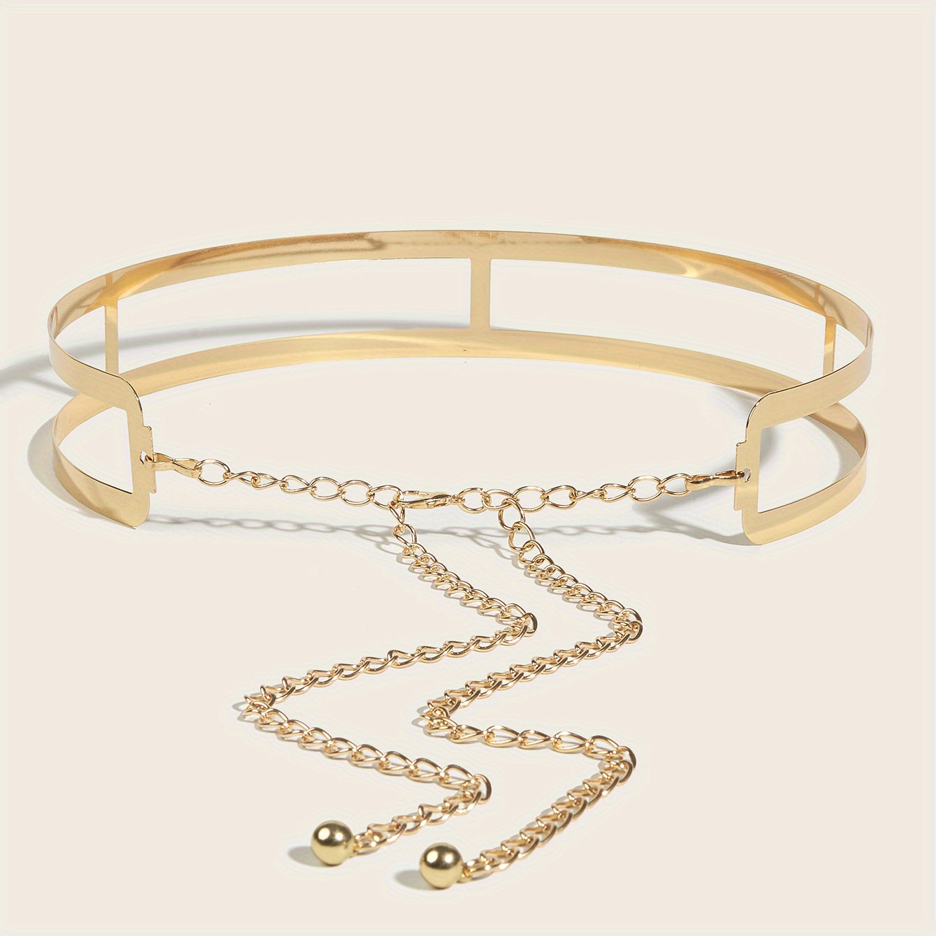 Hollow Out Metal Belt Wide Waistband for Women