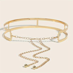 Hollow Out Metal Belt Wide Waistband for Women