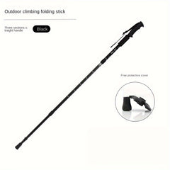 3 Section Foldable Alpenstock for Hiking and Walking