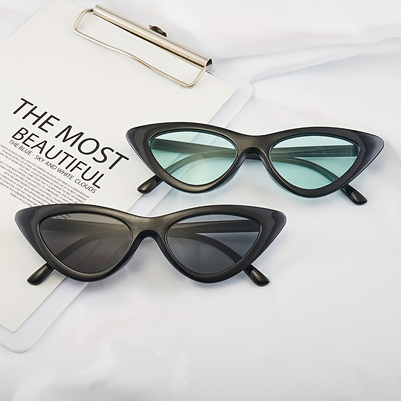Small Frame Cat Eye Sunglasses for Men and Women - Retro Style