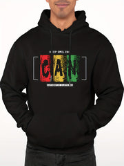 'Keep Smiling' Print Hoodie Men's Pullover Sweatshirt