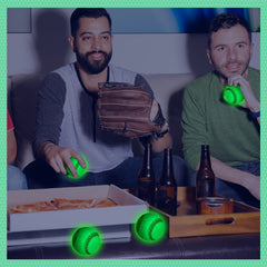 12pcs Glow In The Dark Baseball Set with Stand