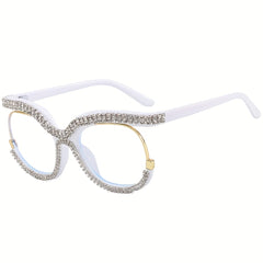 Men's Rhinestone Sunglasses for Street Photography and Outdoor Parties