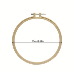 5pcs Round Bamboo Embroidery Hoop Wooden Embroidery Hoop Adjustable
