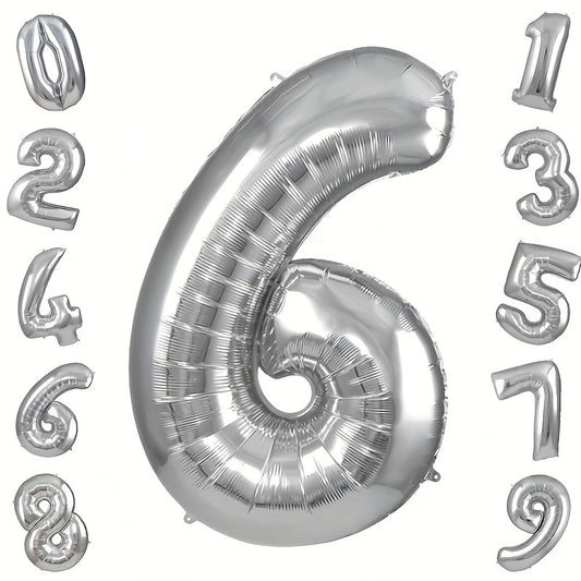32 inch Silvery 0 9 Number Birthday Party Balloons Decoration Balloon Set