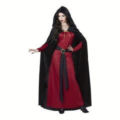 1pc Halloween Hooded Cloak Witch Cosplay Accessories Costumes Masquerade