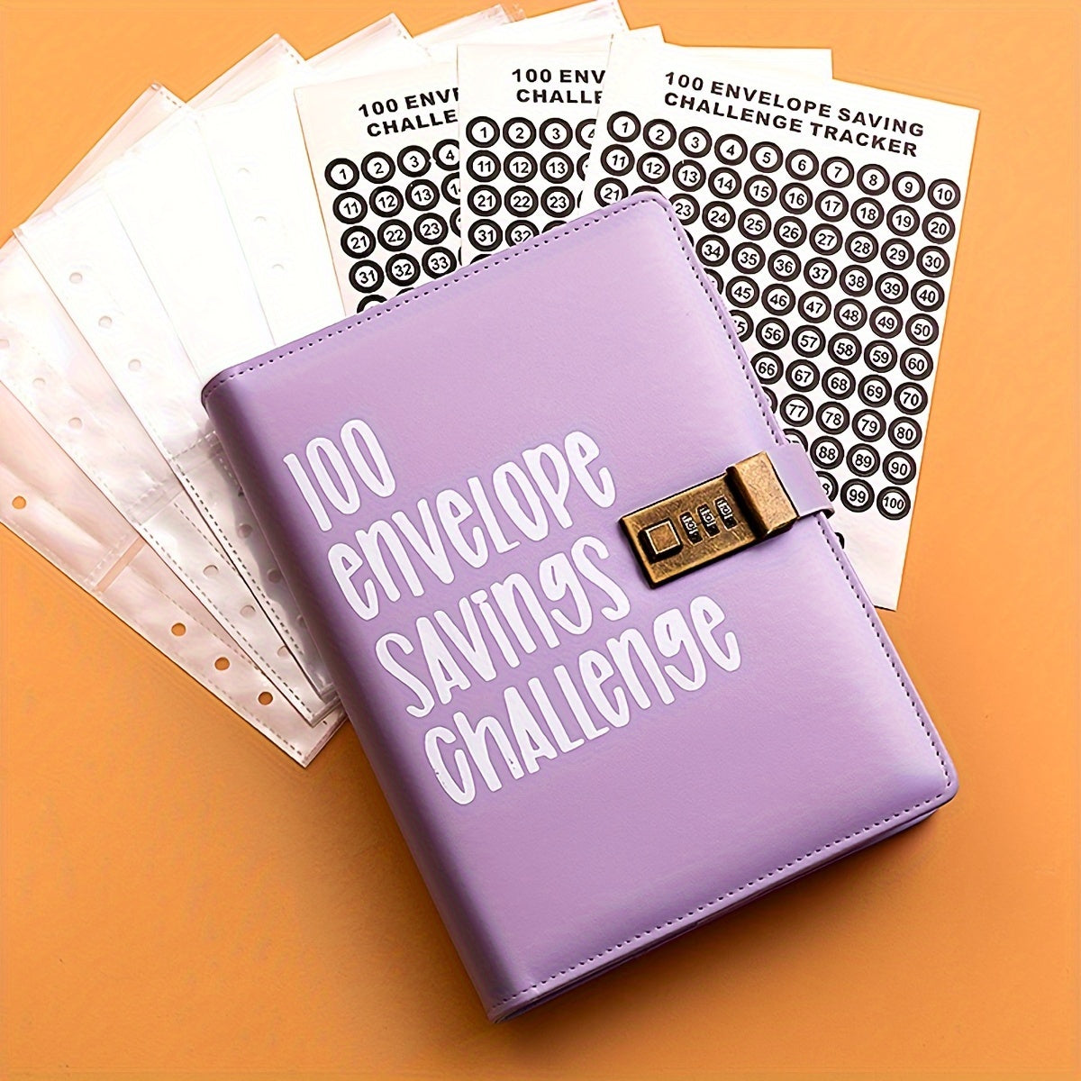 100 Envelopes Challenge Binder Password Lock