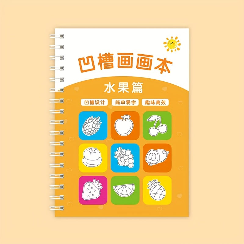 Reusable 3D Groove Writing Board for Learning Numbers & Letters