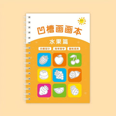 Reusable 3D Groove Writing Board for Learning Numbers & Letters