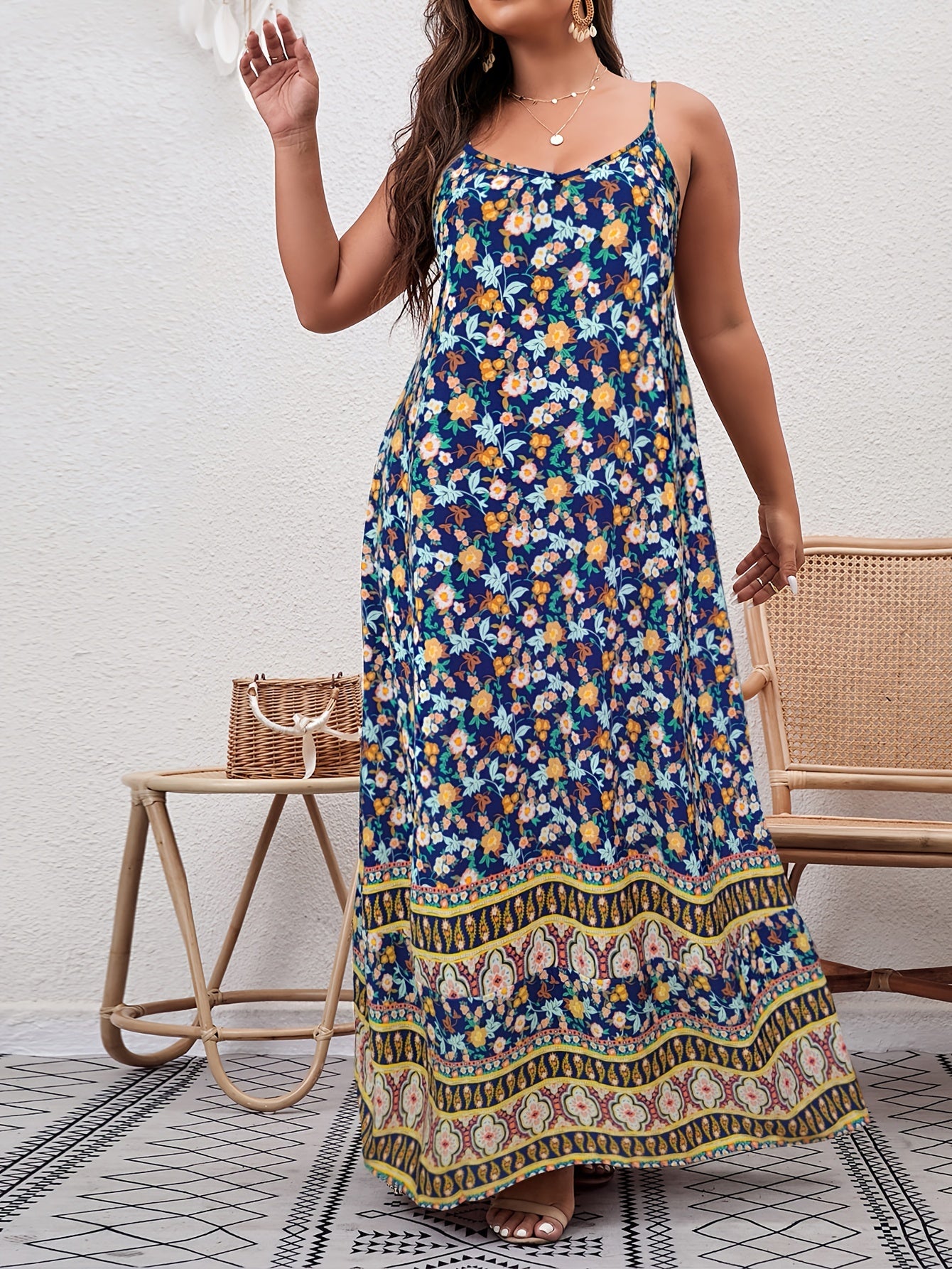 Floral Cami Maxi Dress