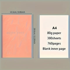 Vintage Style Spiral Bound A4 Soft Notebook 760 Pages