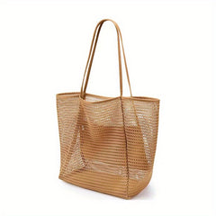 Large Capacity Mesh Beach Bag Grocery Shopping Bag Swimming Storage Bag