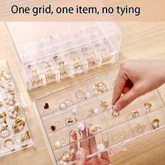 Transparent Jewelry Storage Box Large Capacity Drawer Style Case