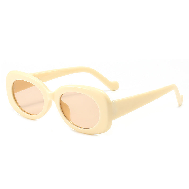 Small Oval Vintage Sunglasses 90's Style Round Sun Glasses