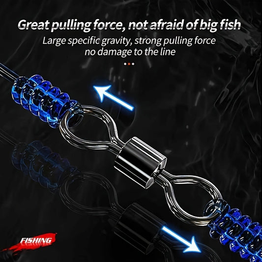 210pcs Fishing Barrel Swivels High Strength Fishing Connectors