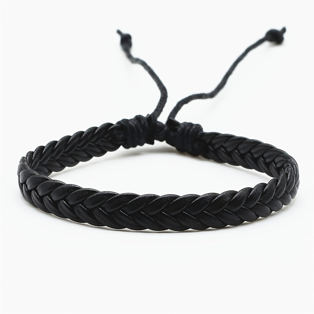 Coffee Leather Bracelet Men's Jewelry