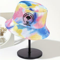 Tie Dye Reversible Bucket Hat Laser Print Unisex Basin Hat