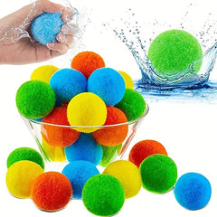 10pcs Reusable Cotton Water Balls for Summer Camping Water Combat Toys
