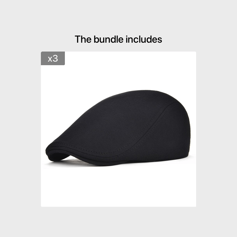 Men's Cotton Peaked Cap Solid Color