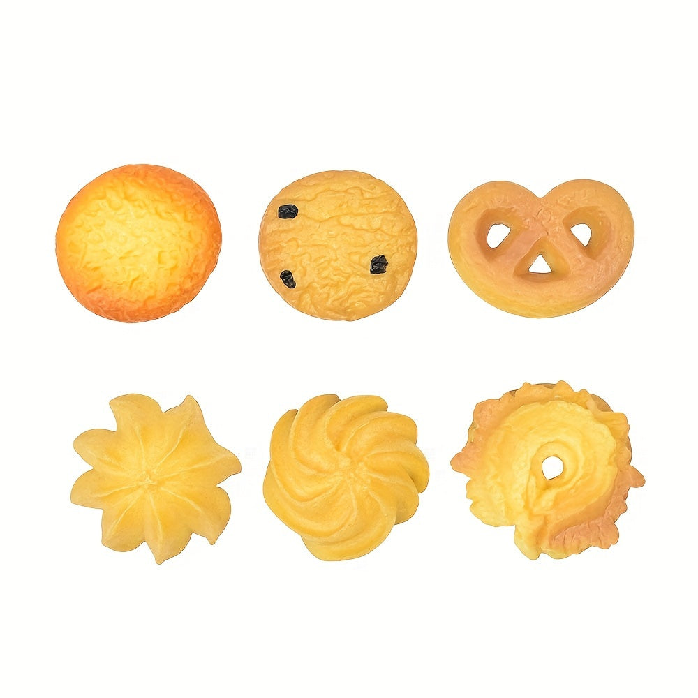 6pcs Biscuit Toy DIY Hair Clip Accessories Crafts Making Supplies