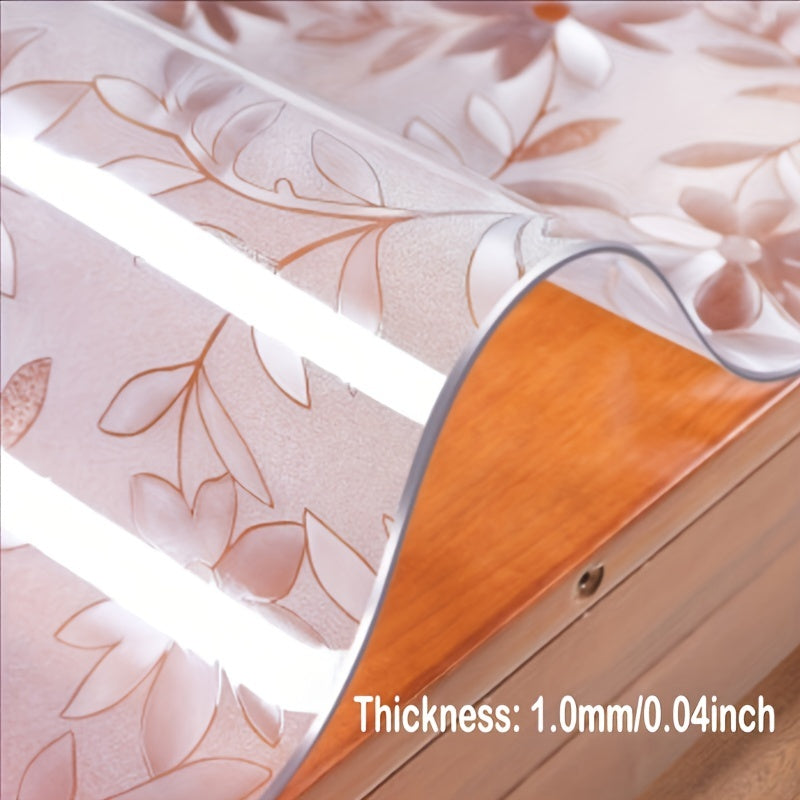 Polyester Table Protector Office Desk Mat Clear Plastic Cover
