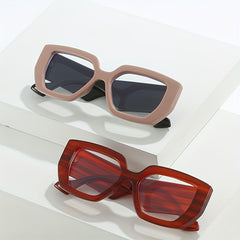 Geometric Clear Lens Glasses For Men Women Anti Light Photo Booth Props
