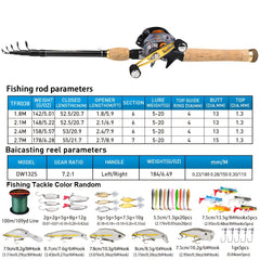PROBEROS Telescopic Casting Rod & Reel Combo Set