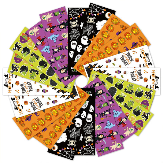 Halloween Stickers Bulk Waterproof Vinyl Stickers for Treat Bags Goodie Bags